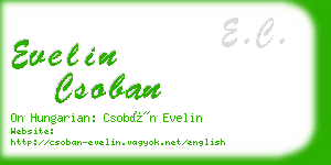 evelin csoban business card